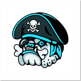 Pirate bulldog Posters and Art